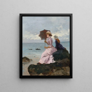 on the cliff - Ernest-Ange Duez — framed artwork on a wall