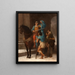 Saint Martin sharing his cloak with a beggar - Ernest-Barthélemy Michel — framed artwork on a wall