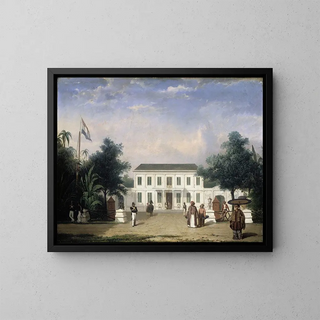 Maison sur la Rijswijk à Batavia, Jalan Veteran - Ernest Alfred Hardouin — framed artwork on a wall