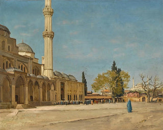 in front of the Constantinople mosque - Ernest Buttura — artwork view