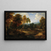 Landscape with figures and herds - Ernest Daret — framed artwork on a wall