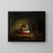 Still life with cherries - Ernest Eugène Lefebvre — framed artwork on a wall