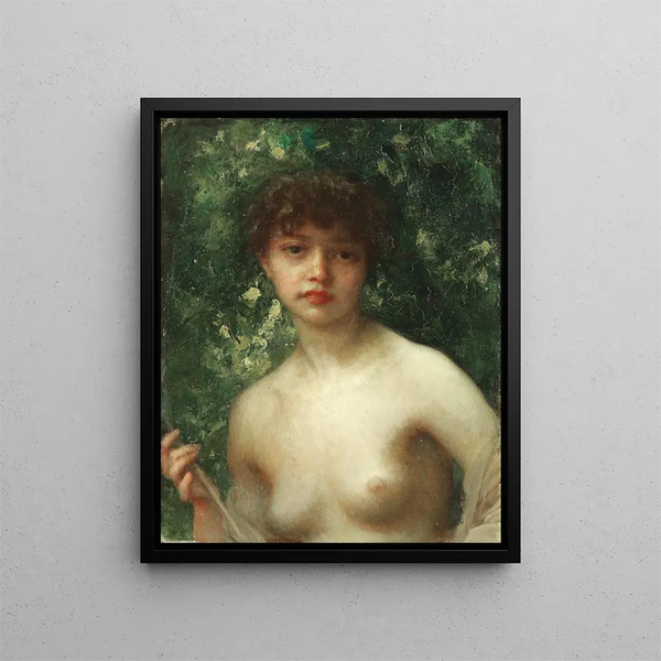 Young Huntress - Ernest Hébert — framed artwork on a wall
