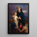 Madonna with the Child Jesus and a boy - Ernest Hébert — framed artwork on a wall