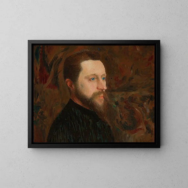 Portrait of Georges Seurat - Ernest Joseph Laurent — framed artwork on a wall