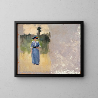 Study of a figure: The course The Queen - Ernest Jules Renoux — framed artwork on a wall