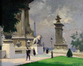 L'Entrée du Pont Alexandre III - Ernest Jules Renoux — artwork view