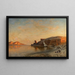 Evening in Egypt by the Nile at Gebel es-Silsila - Ernest Karl Eugen Koerner — framed artwork on a wall