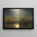 Night view of the Bosphorus - Ernest Karl Eugen Koerner — framed artwork on a wall