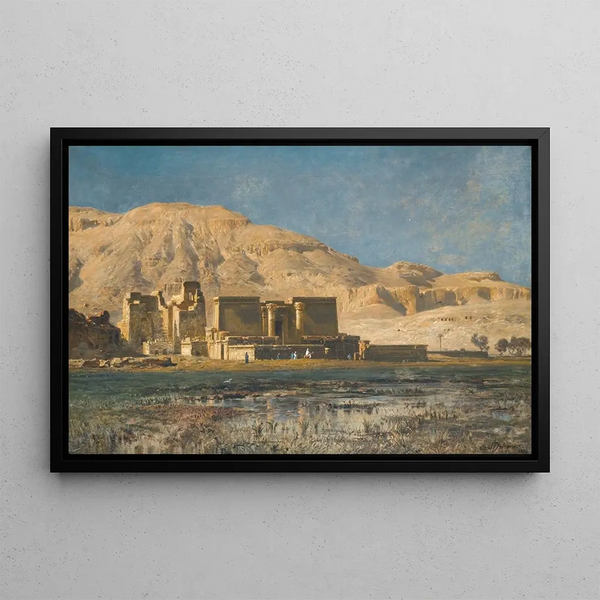The Plain of Thebes - Ernest Karl Eugen Koerner — framed artwork on a wall