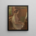 Young Girl at the Piano Portrait of Miss Warnier - Ernest Laurent — framed artwork on a wall