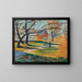 Farmhouse Painting - Ernest Lawson — framed artwork on a wall