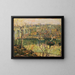 Pont élevé sous la lune montante - Ernest Lawson — framed artwork on a wall