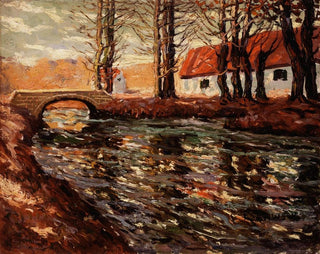 River landscape painting - Ernest Lawson — artwork view