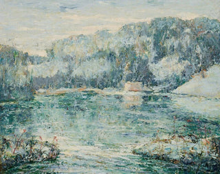 Winter Painting at Spuyten Duyvil - Ernest Lawson — artwork view