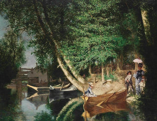 a Sunny Afternoon by the River - Ernest Louis Pichio — artwork view