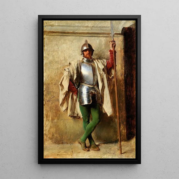 a Guard - Ernest Meissonier — framed artwork on a wall