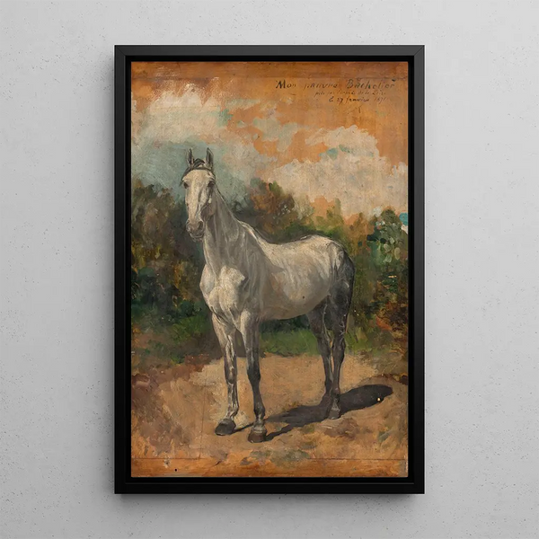 Horseback Bachelier - Ernest Meissonier — framed artwork on a wall