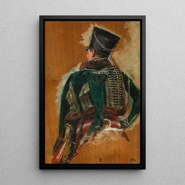 Cavalier - Ernest Meissonier — framed artwork on a wall