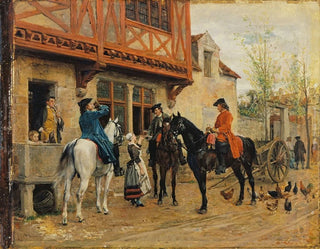 Halt in an Inn - Ernest Meissonier — artwork view