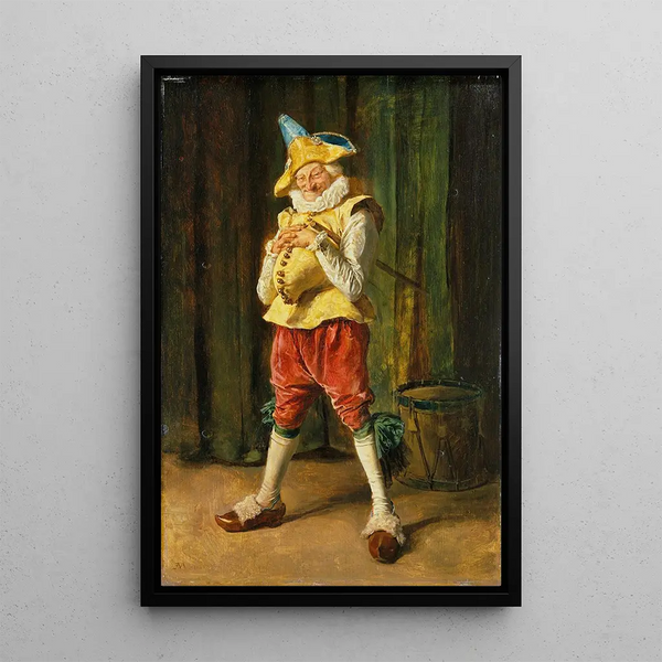 Polichinelle - Ernest Meissonier — framed artwork on a wall