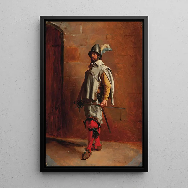 Soldier - Ernest Meissonier — framed artwork on a wall