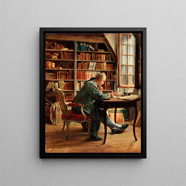 The Bibliophile - Ernest Meissonier — framed artwork on a wall