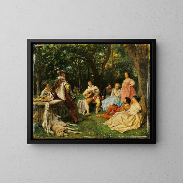 The Recital - Ernest Meissonier — framed artwork on a wall