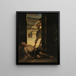 A Christian Martyr - Ernest Slingeneyer — framed artwork on a wall