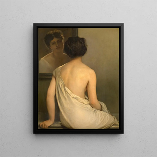 Woman bathing - Ernest Slingeneyer — framed artwork on a wall