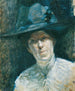 Dame au chapeau bleu - Ernestine von Hüttenbrenner — artwork view