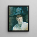 Dame au chapeau bleu - Ernestine von Hüttenbrenner — framed artwork on a wall