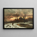 Winter Twilight in the Rhine Valley - Ernesto Strigelli — framed artwork on a wall