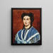Portrait of a Lady Madame Pannetier - Ernst Benedikt Kietz — framed artwork on a wall