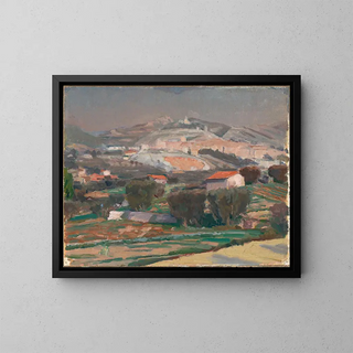 Landscape in Provence - Ernst Benedikt Noether — framed artwork on a wall