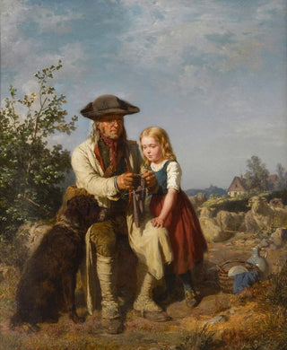 The Old Shepherd and the Little Girl - Ernst Bosch — artwork view