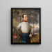 Portrait painting of August Gustav Steinbock in a cadet uniform from a dragoon regiment - Ernst Christian Moser — framed artwork on a wall