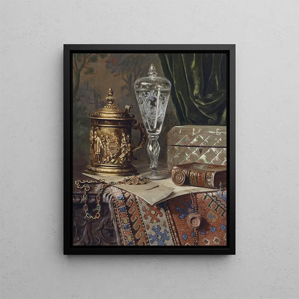 Antique still life painting - Ernst Czernotzky — framed artwork on a wall