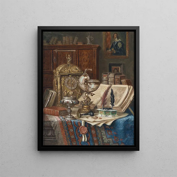 Still life with a shell cup - Ernst Czernotzky — framed artwork on a wall