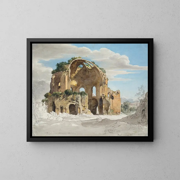 Temple of Minerva Medica in Rome - Ernst Fries — framed artwork on a wall