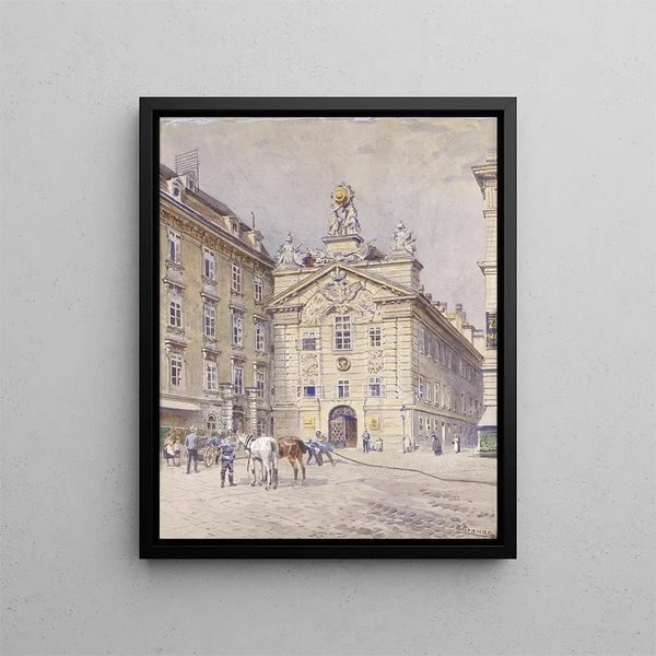 Fire Station Am Hof Vienna - Ernst Graner — framed artwork on a wall
