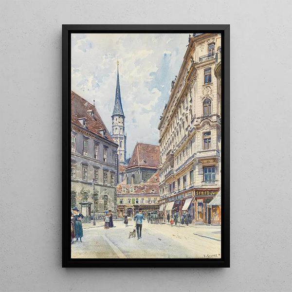 Stallburggasse - Ernst Graner — framed artwork on a wall