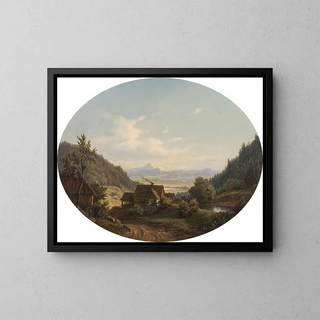 Vallée de Sernitz - Ernst Gustav Doerell — framed artwork on a wall