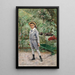 Boy with a Wheelbarrow - Ernst Josephson — framed artwork on a wall