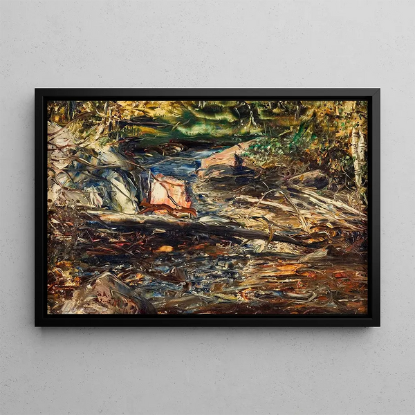 Landscape with Stream - Ernst Josephson — framed artwork on a wall