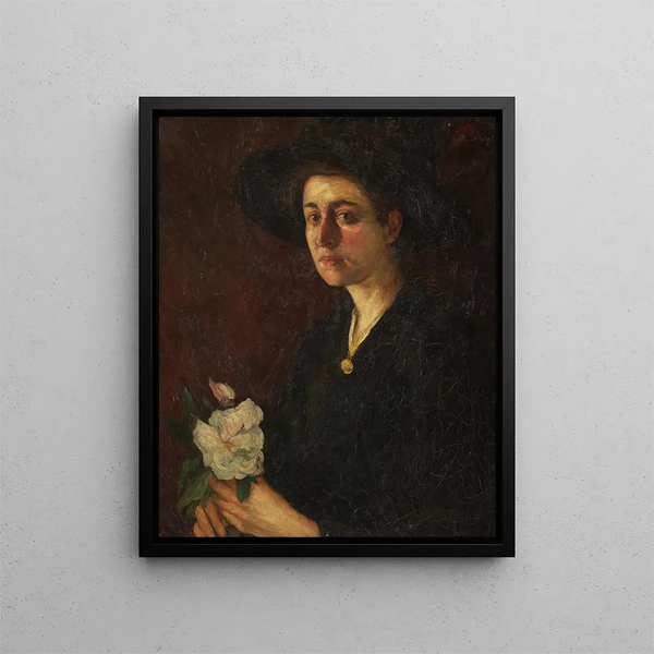 Portrait of Mlle Genet - Ernst Josephson — framed artwork on a wall