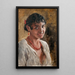 Study of a Smiling Young Spanish Girl - Ernst Josephson — framed artwork on a wall