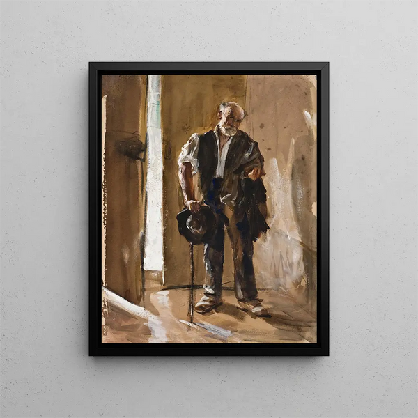 Spanish Beggar Painting - Ernst Josephson — framed artwork on a wall
