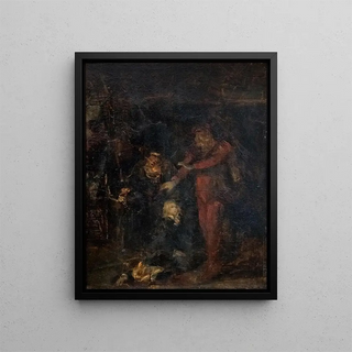 The Murder of the Ribs - Ernst Josephson — framed artwork on a wall