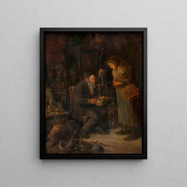 Au Trödler - Ernst Juch — framed artwork on a wall
